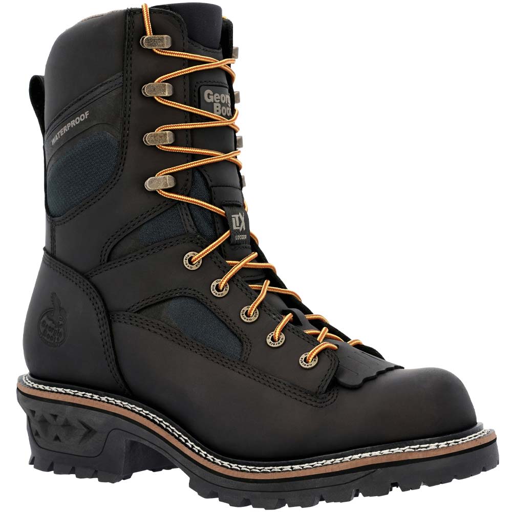 Georgia Boot Ltx Logger Waterproof Non-Safety Toe Mens Boots Black