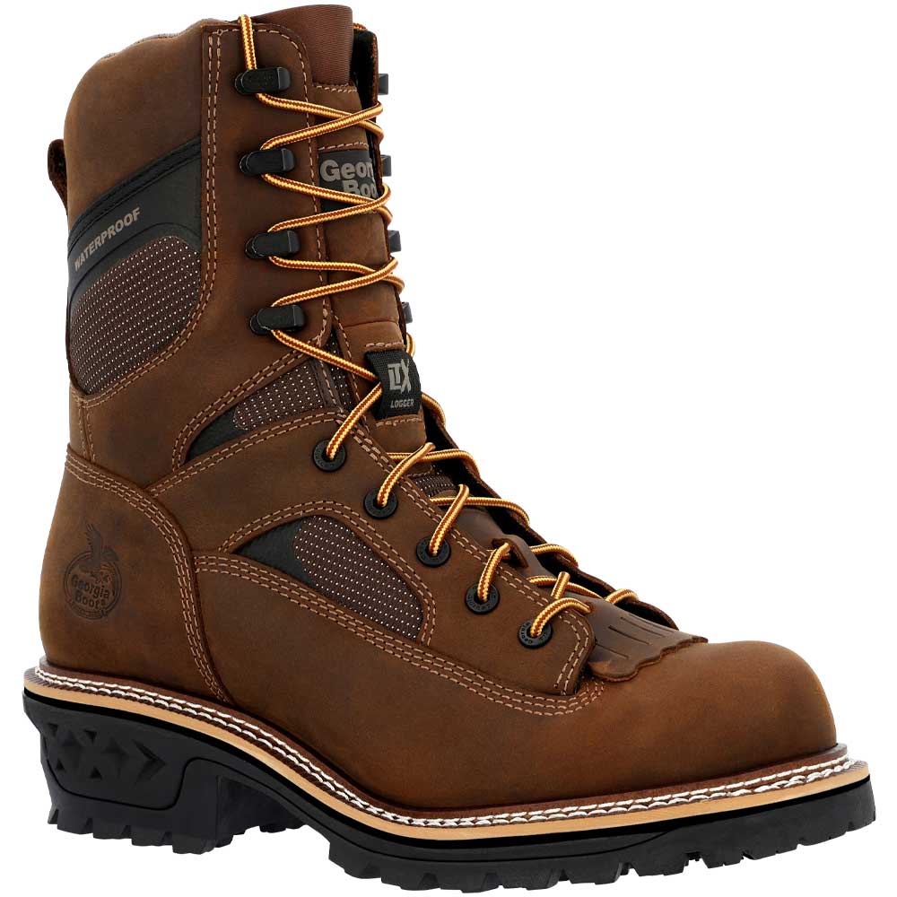Georgia Boot Ltx Logger Waterproof Non-Safety Toe Mens Boots Brown