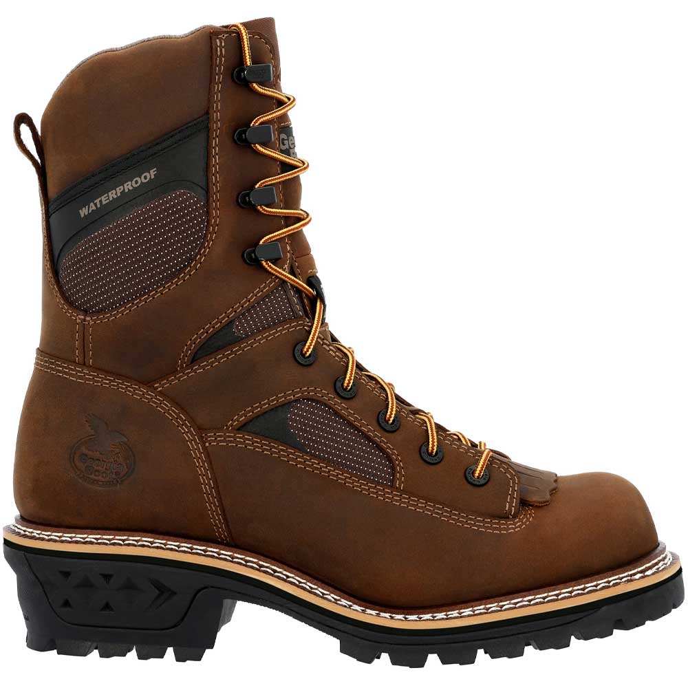 Georgia Boot Ltx Logger Waterproof Non-Safety Toe Work Boots - Mens Brown