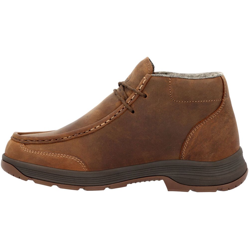 Georgia Boot Athens Superlyte GB00647 Safety Toe Work Shoes - Mens Brown Back View