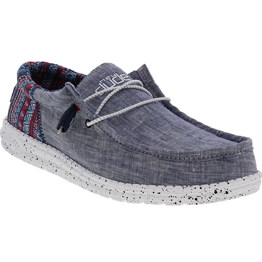 Hey Dude Wally Funk Lace Up Casual Shoes - Mens Jacquard Tribe