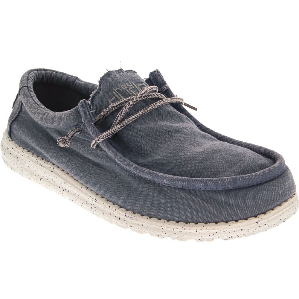Hey Dude Wally Washed Lace Up Casual Shoes - Mens Blue