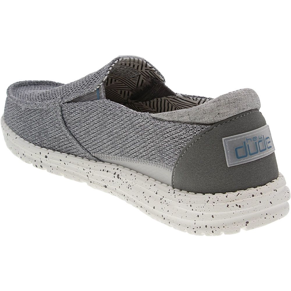 Hey Dude Thad Sox Mens Slip On Casual Shoes Sharkskin Back View