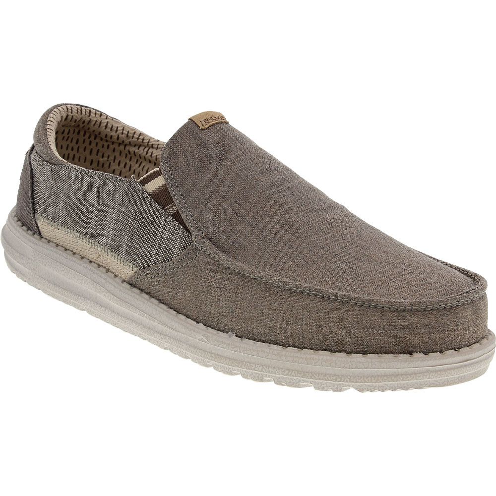 Hey Dude Thad Chambray Walnut Slip On Casual Shoes - Mens Beige