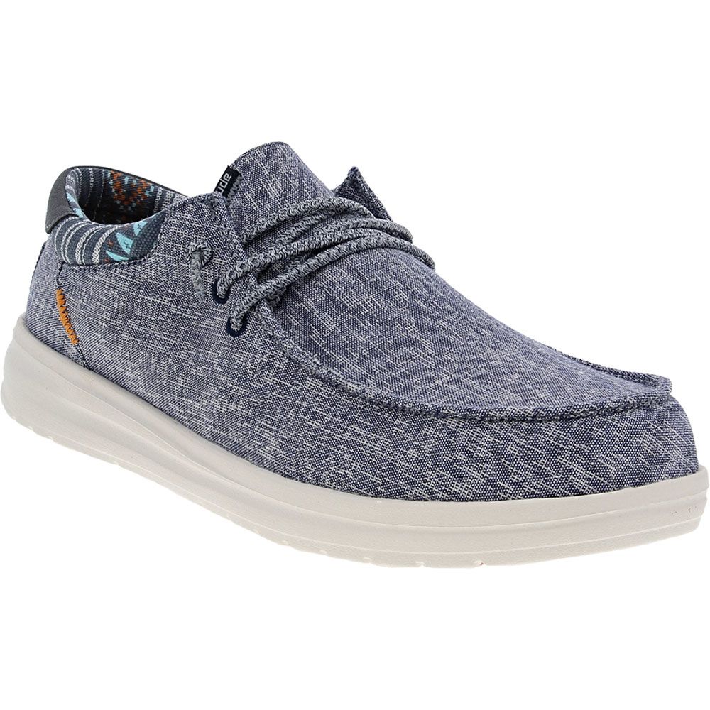 Hey Dude Paul Chambray Casual Shoes - Mens Navy