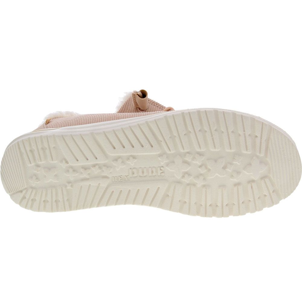 Hey Dude Wendy Corduroy Slip on Casual Shoes - Womens Cream Sole View