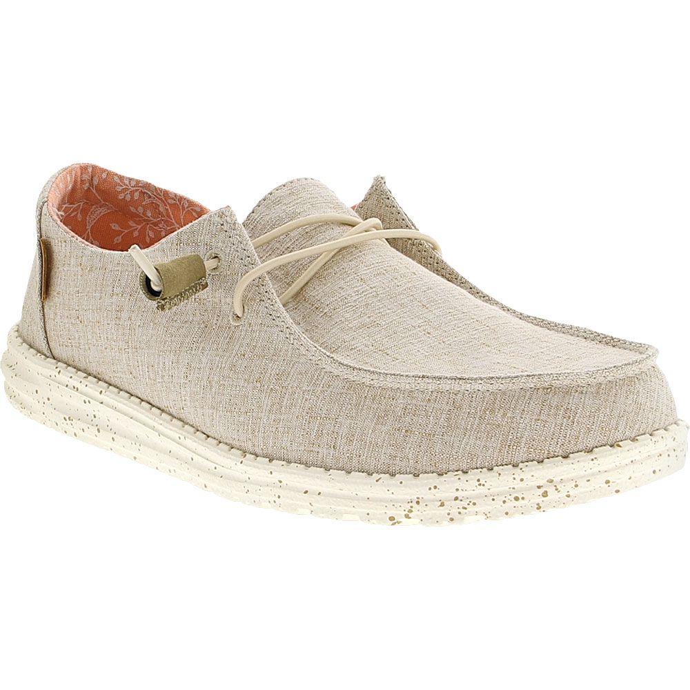 Hey Dude Wendy Chambray Casual Shoes - Womens Chambray White Nut