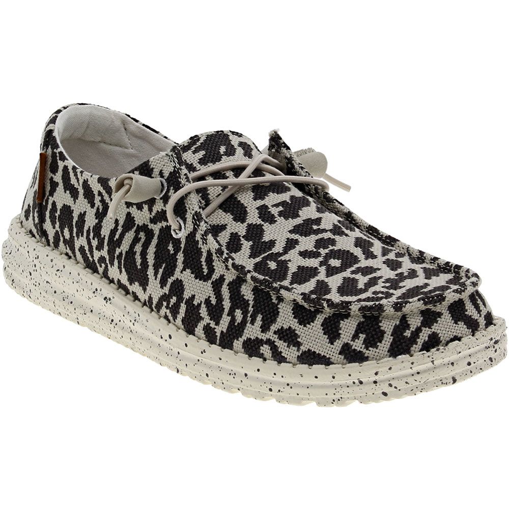 Hey Dude Wendy Woven Casual Shoes - Womens Cheetah Grey
