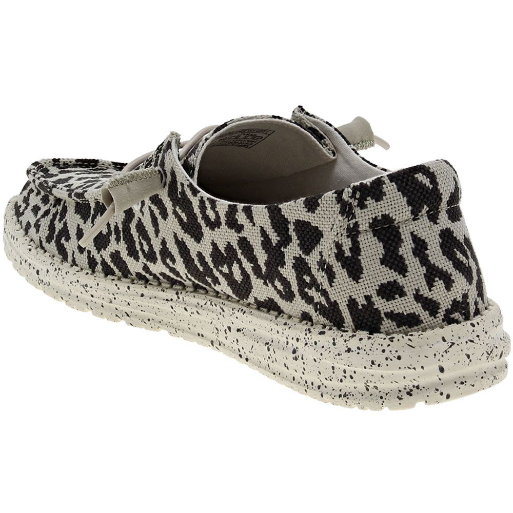Hey Dude Wendy Woven Casual Shoes - Womens Cheetah Grey Back View