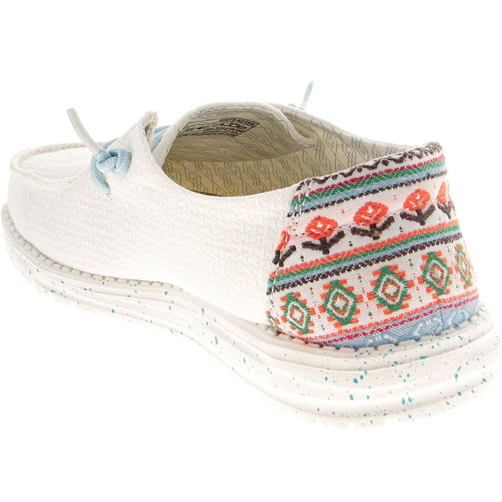 Hey Dude Wendy Casual Shoes - Womens White Aztec Back View