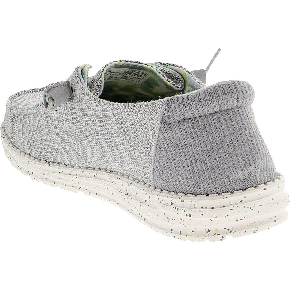 Hey Dude Wendy Stretch Casual Shoes - Womens Pearl River Grey Back View