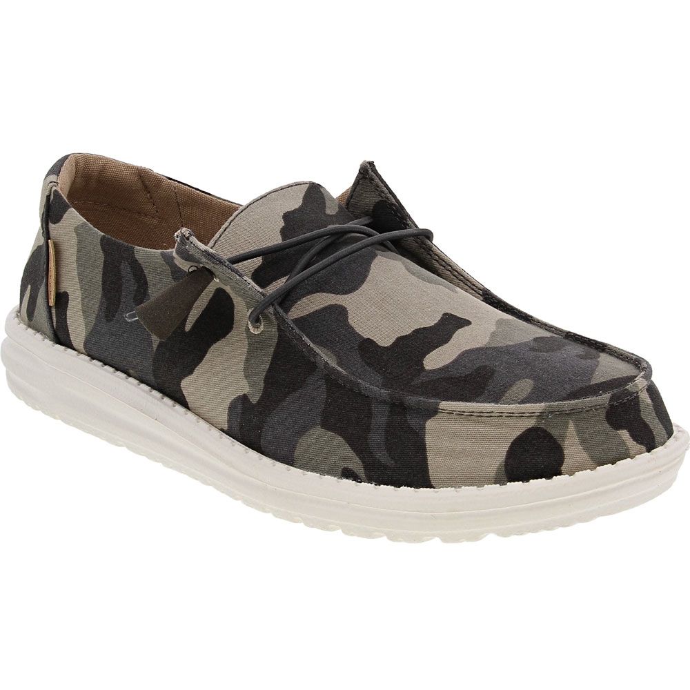 Women Camouflage Camo Army Slip On Lightweight Canvas Upper Sneakers Shoes Casual 