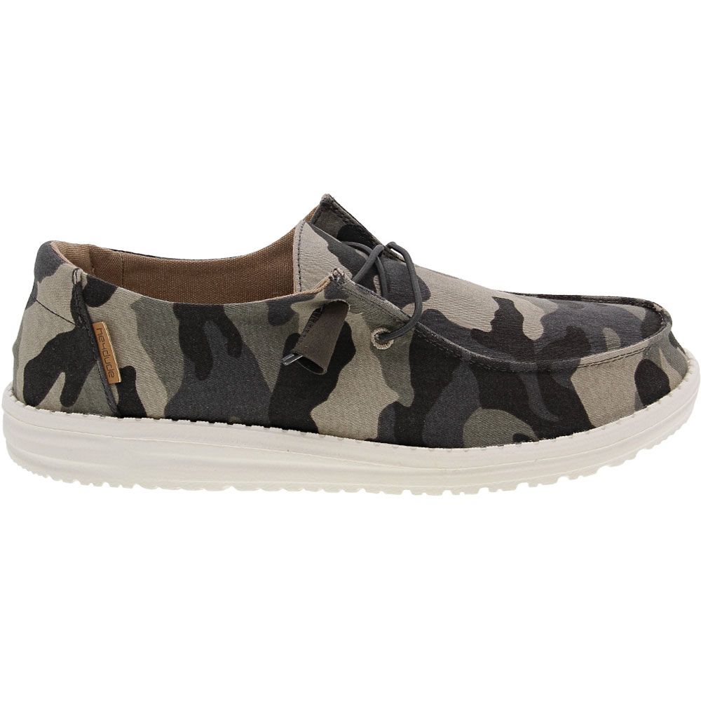 Hey Dude Wendy Camo Slip on Casual Shoes - Womens Camouflage Side View