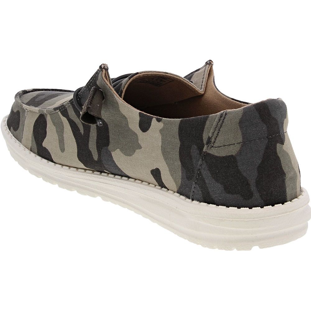 Hey Dude Wendy Camo Slip on Casual Shoes - Womens Camouflage Back View