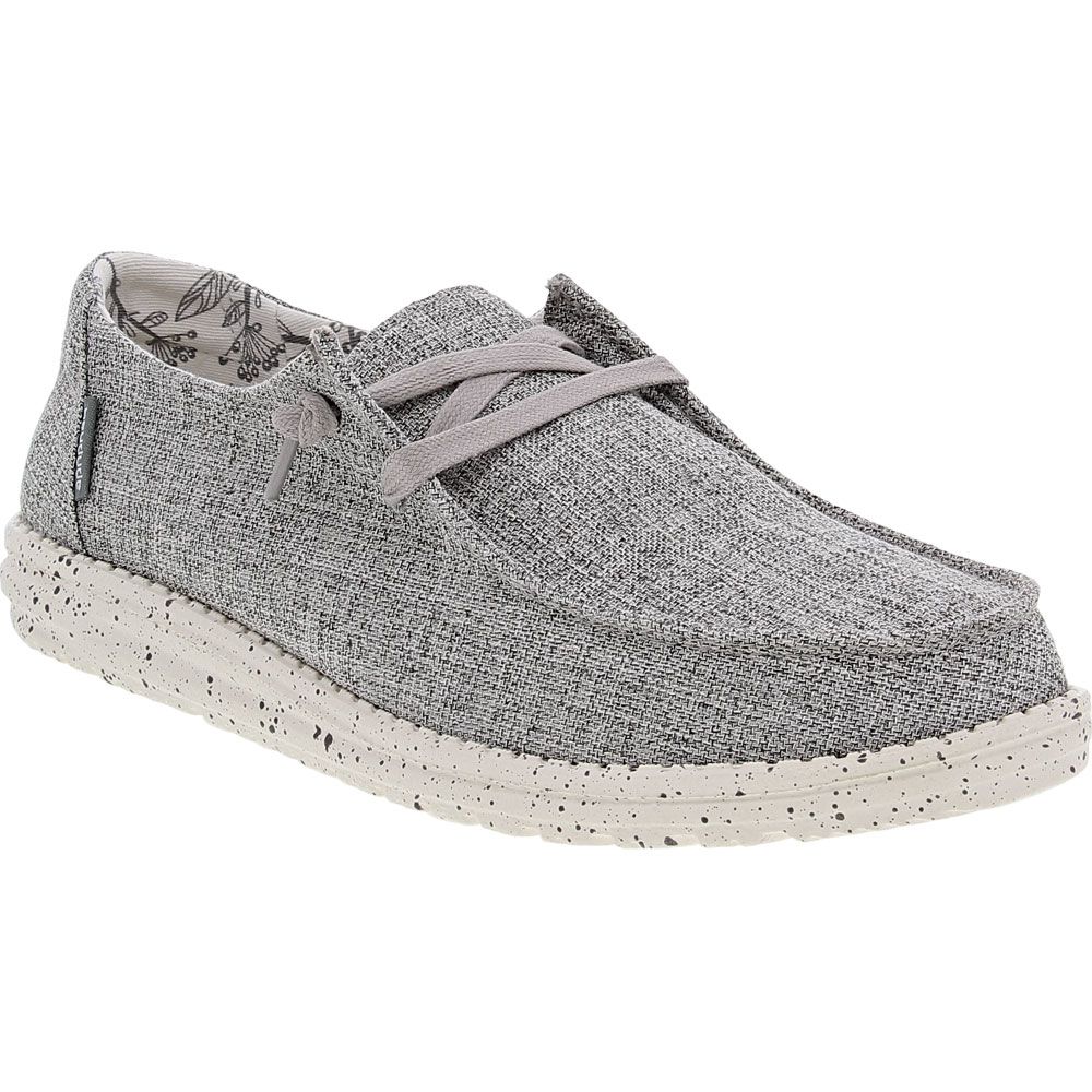 Hey Dude Wendy Linen Casual Shoes - Womens Iron Speck