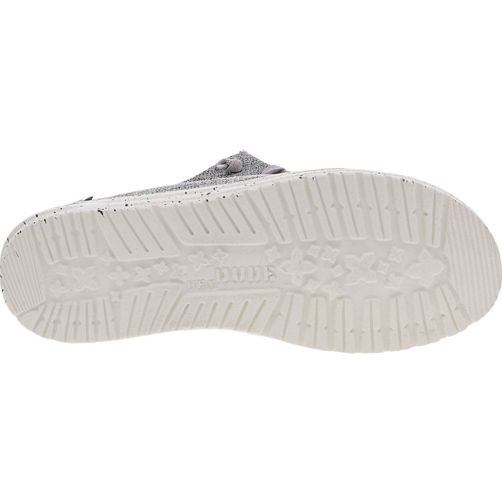 Hey Dude Wendy Linen Slip on Casual Shoes - Womens Grey Sole View