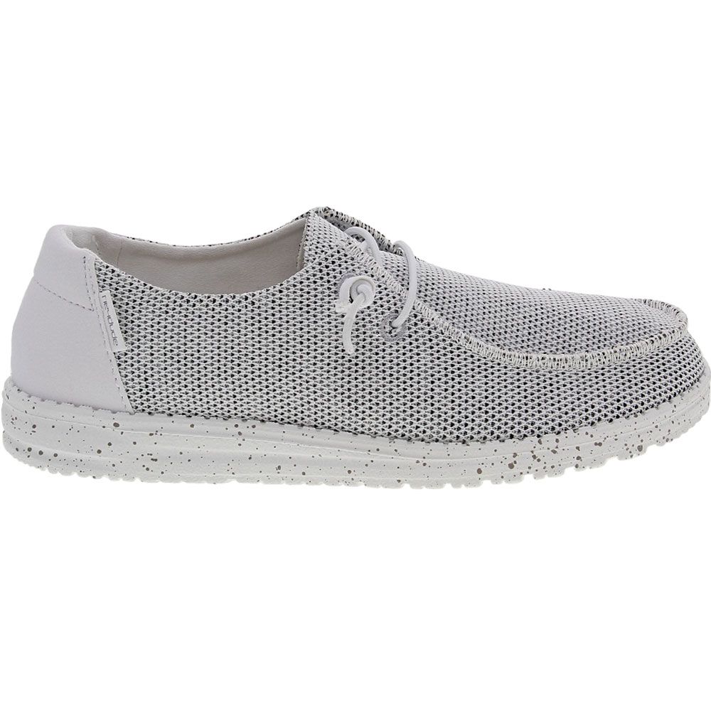 Hey Dude Wendy Sox Navy Slip on Casual Shoes - Womens White