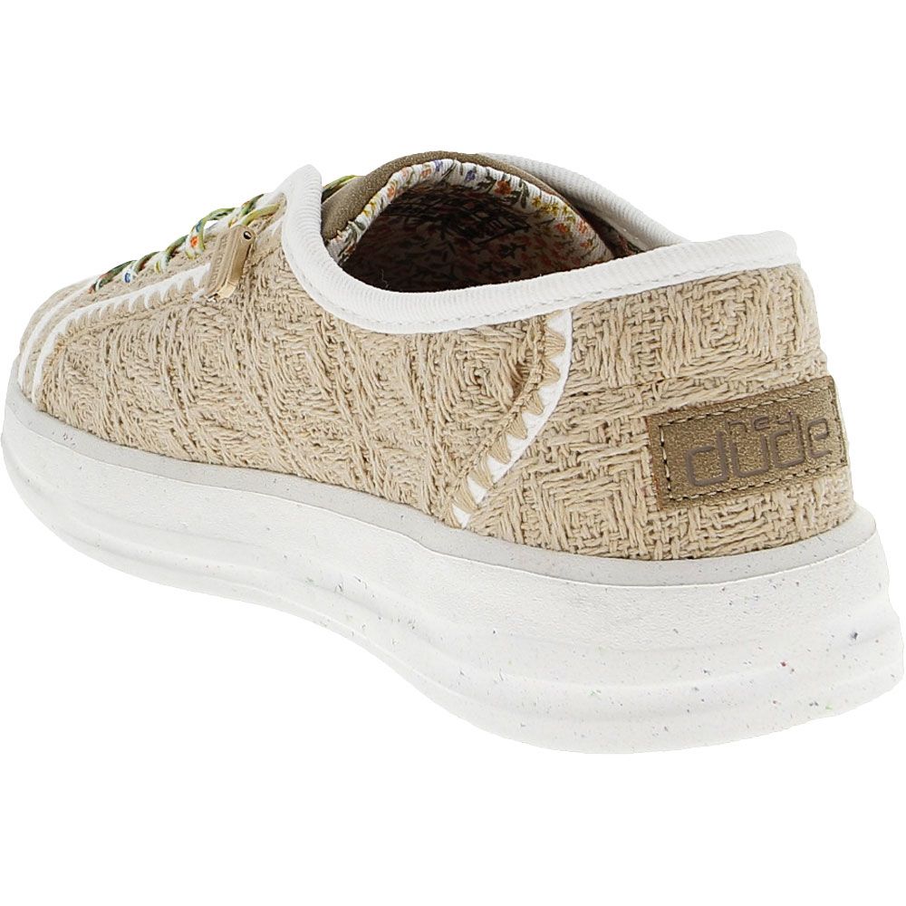 Hey Dude Karina Knit Slip on Casual Shoes - Womens Nut Back View