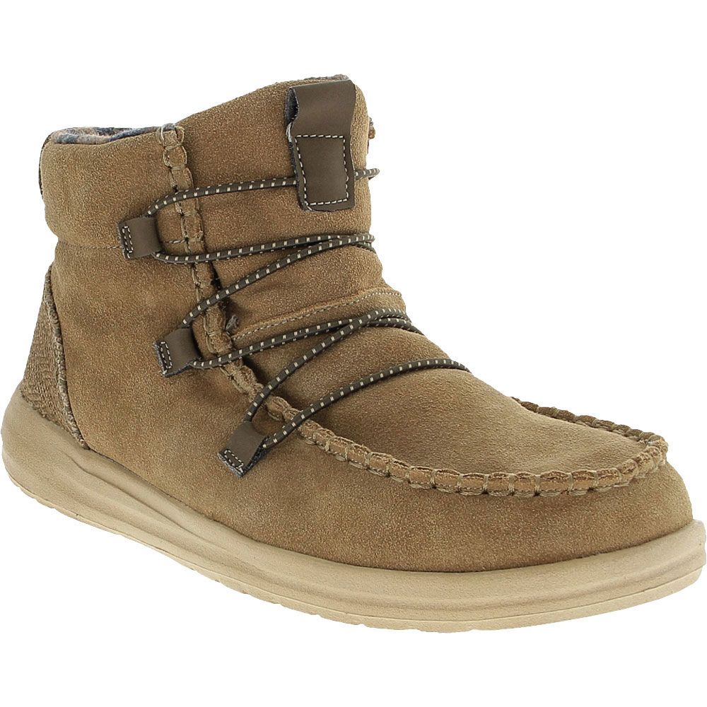 Hey Dude Eloise Suede Casual Boots - Womens Tan