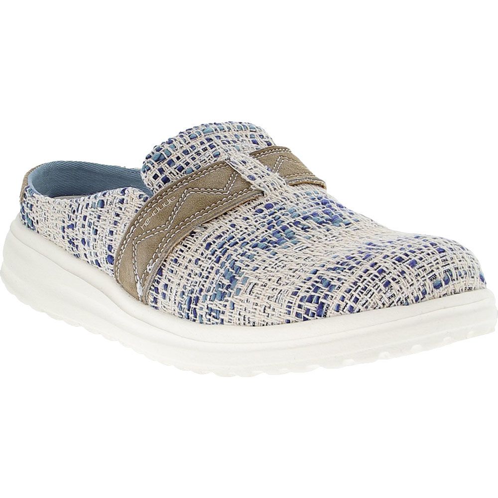 Hey Dude Nora Blue Waves Clogs Casual Shoes - Womens Blue