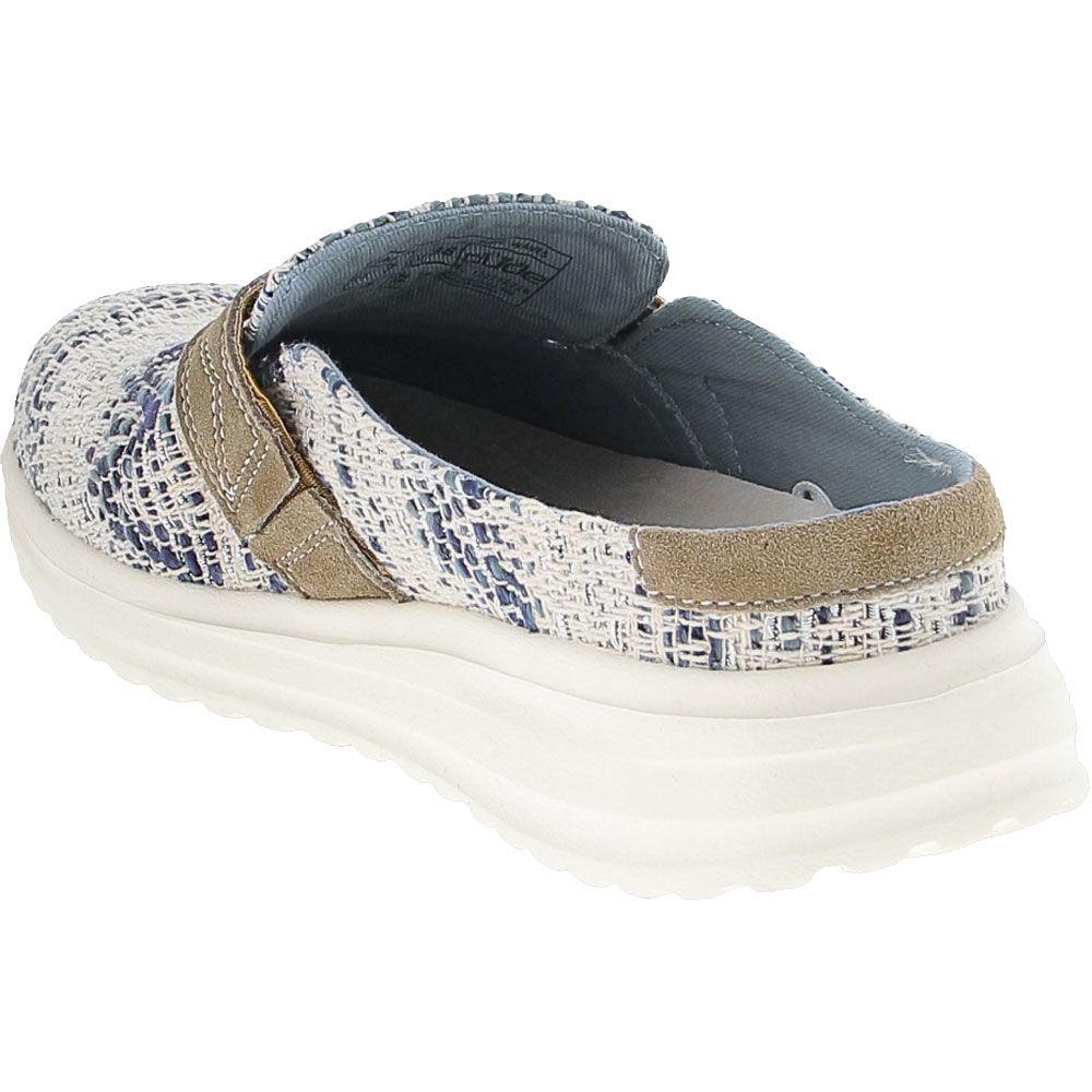 Hey Dude Nora Blue Waves Clogs Casual Shoes - Womens Blue Back View