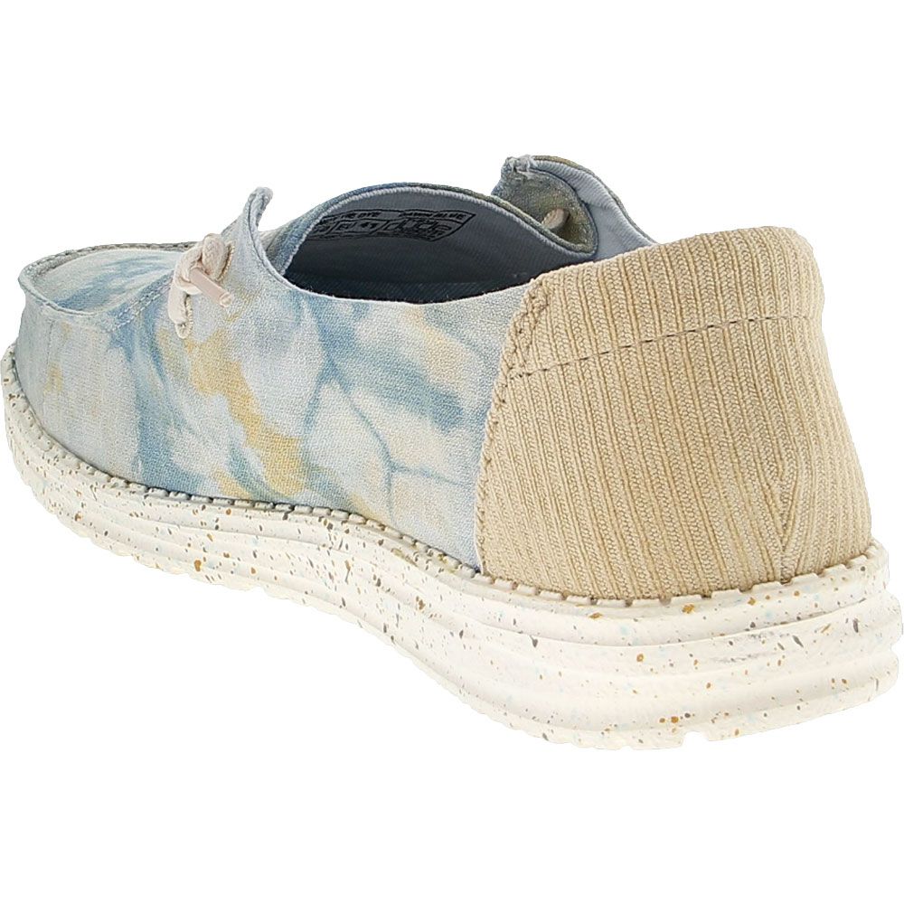 Hey Dude Wendy Tie Dye Womens Slip on Casual Shoes Dawn Blue Back View