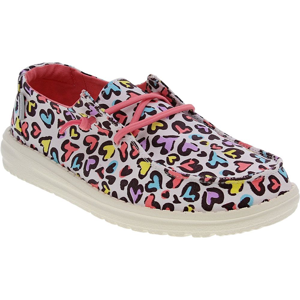 Hey Dude Wendy Youth Casual Shoes White Leopard