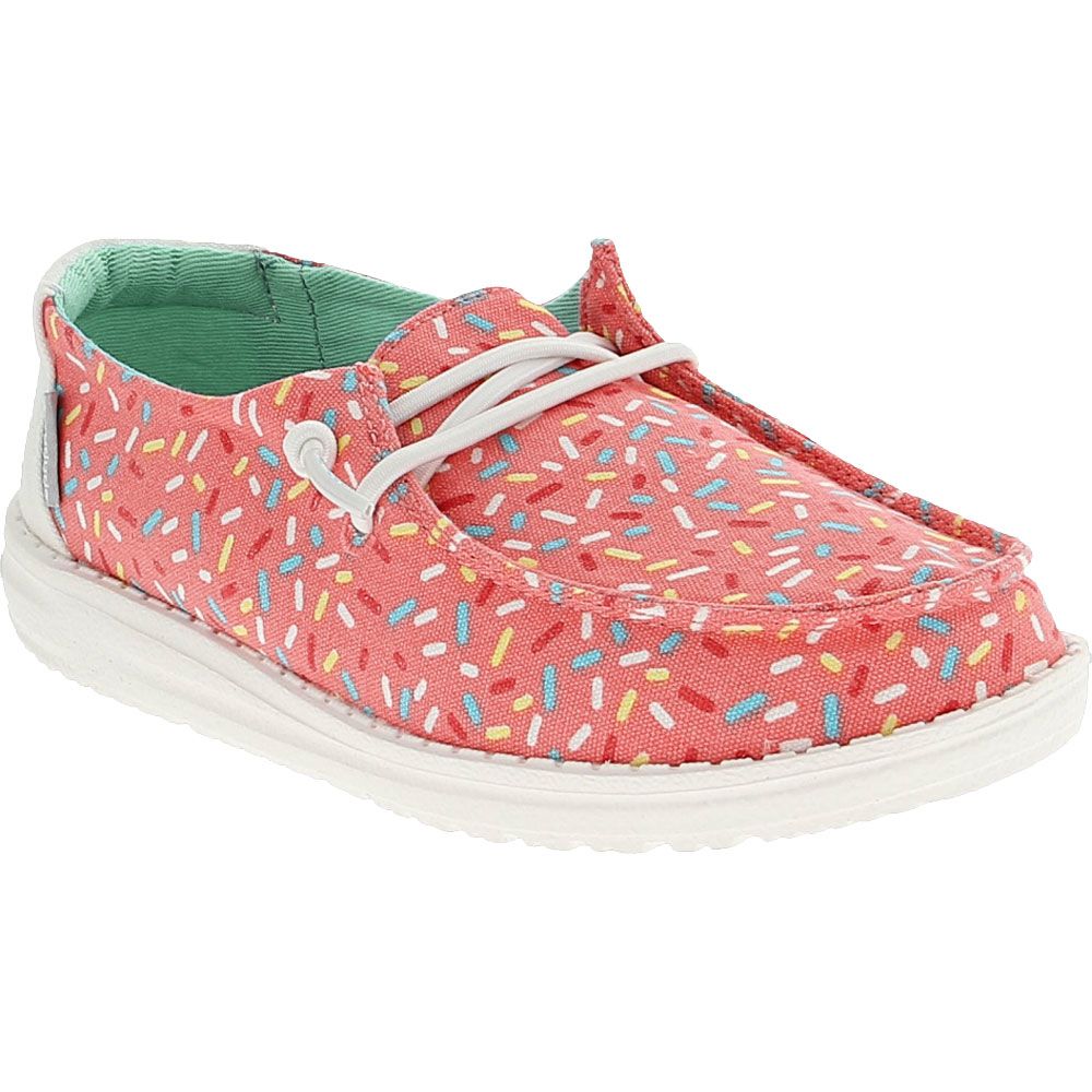 Hey Dude Wendy Youth Casual Shoes Pink Sprinkles