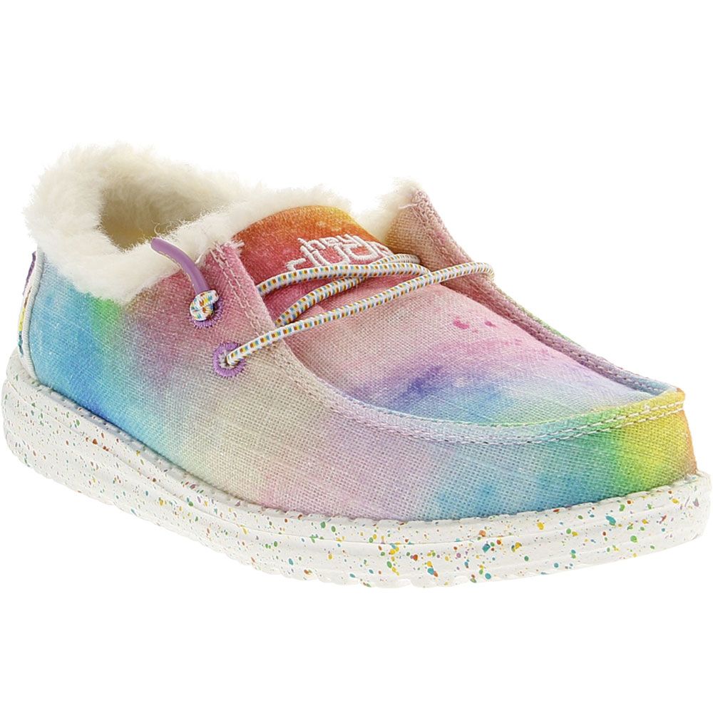 Hey Dude Wendy Youth Lined Slip On Girls Shoes Rainbow Dreamer