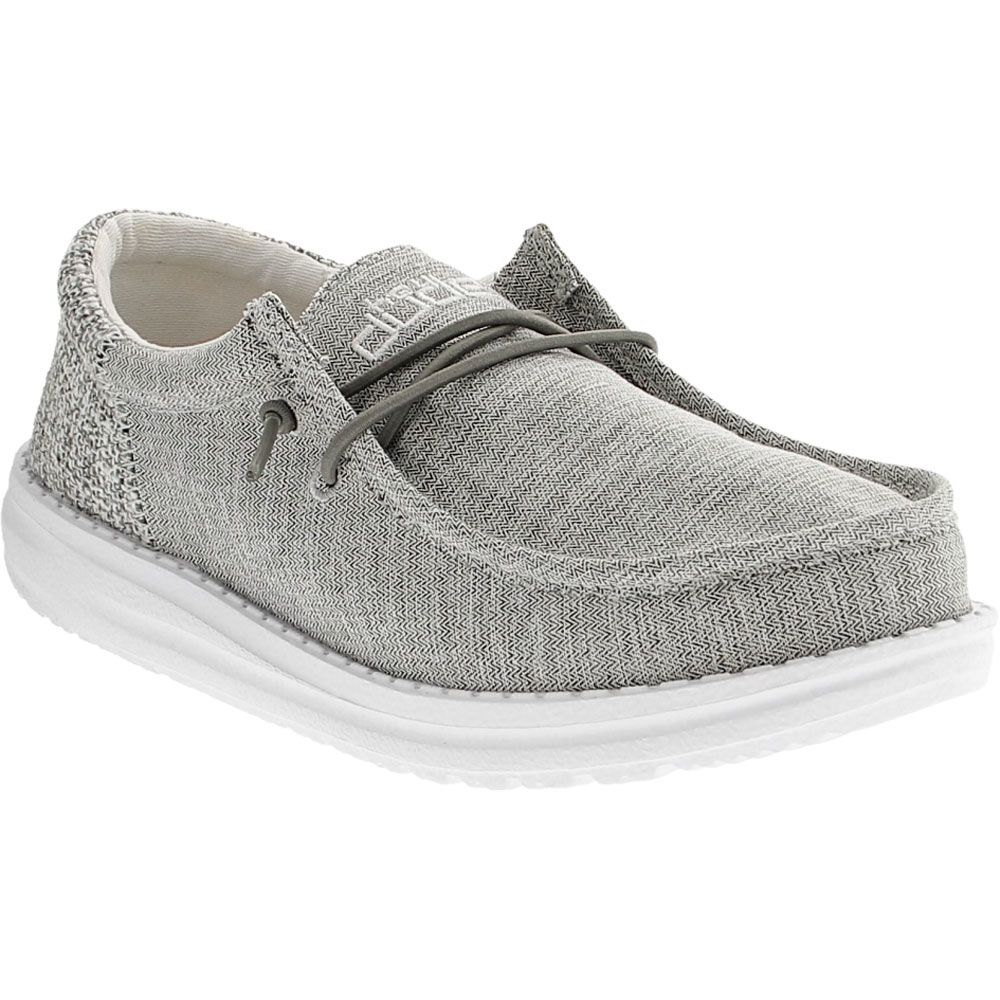 Hey Dude Wally Funk Youth Slip On Casual Shoes Grey Magnet