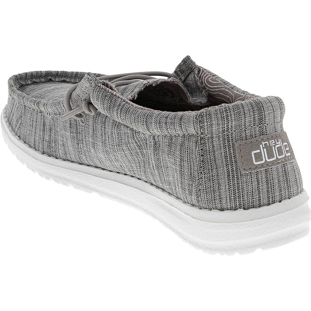 Hey Dude Wally Linen Youth Camo Boys Casual Shoes Linen Stone Back View