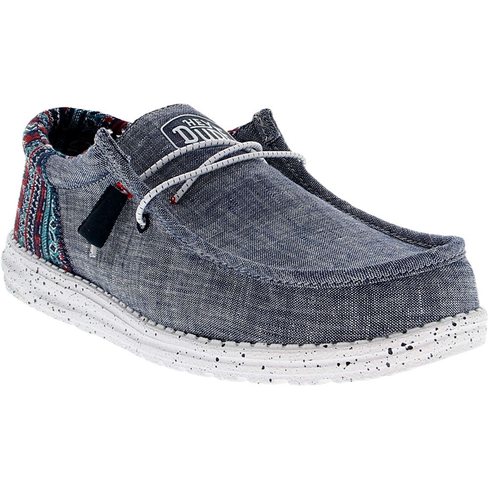 Hey Dude Wally Funk Jacquard Tribe Casual Shoes - Mens Blue Tribe