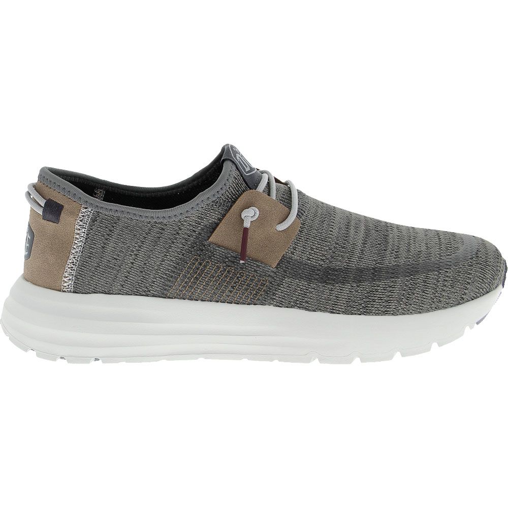 Hey Dude Sirocco Grey Mix, Mens Slip On Casual Shoes