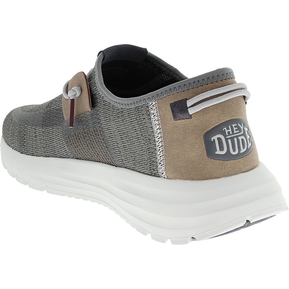 Hey Dude Sirocco Grey Casual Shoes - Mens Grey Mix Back View