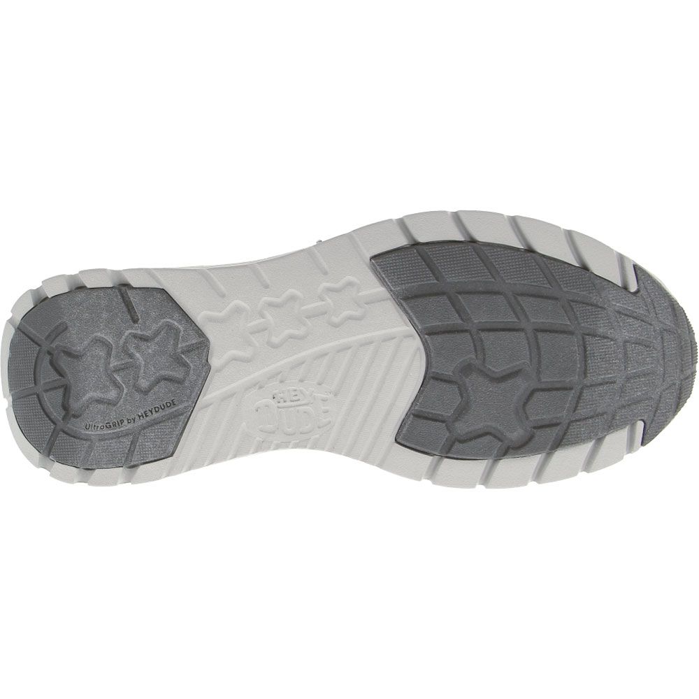 Hey Dude Sirocco Grey Casual Shoes - Mens Grey Mix Sole View