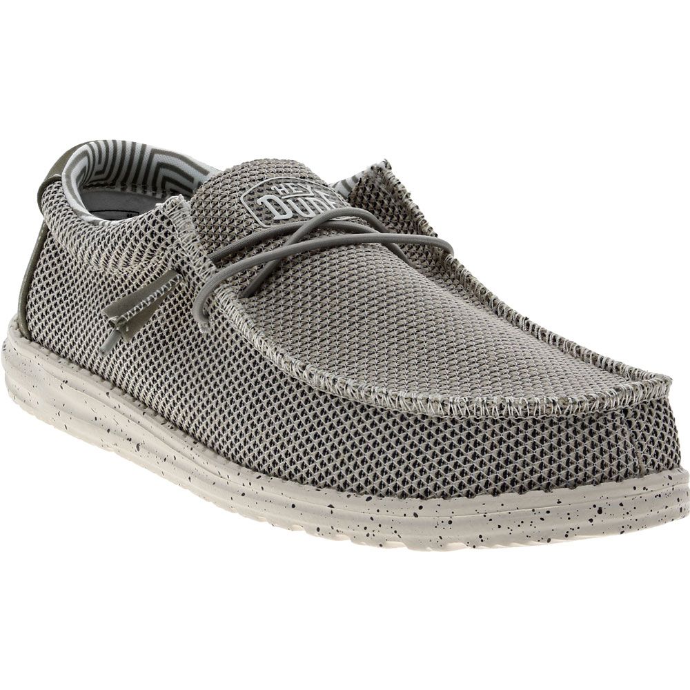 Hey Dude Wally Sox Stitch Casual Shoes - Mens Ash