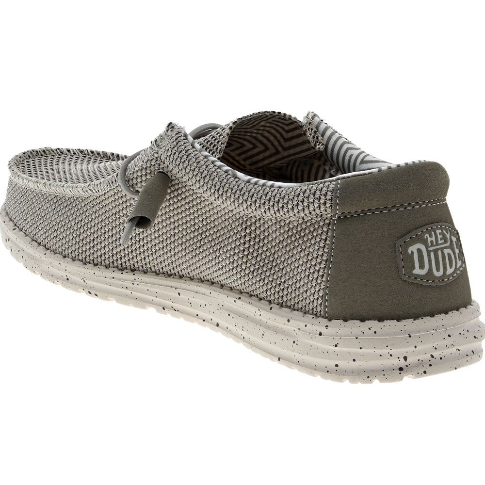 Hey Dude Wally Sox Stitch Casual Shoes - Mens Ash Back View
