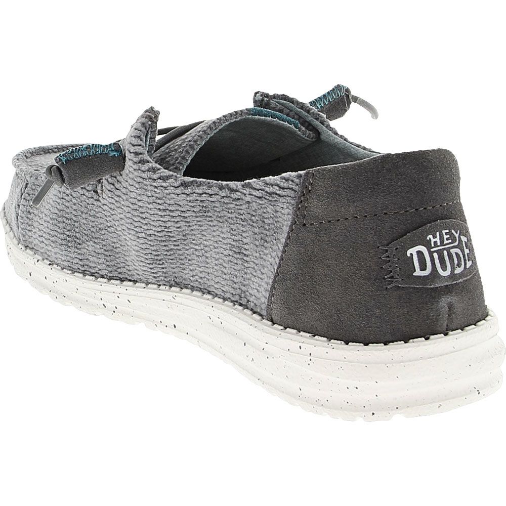 Hey Dude Wendy Wave Corduroy Casual Shoes - Womens Charcoal Back View