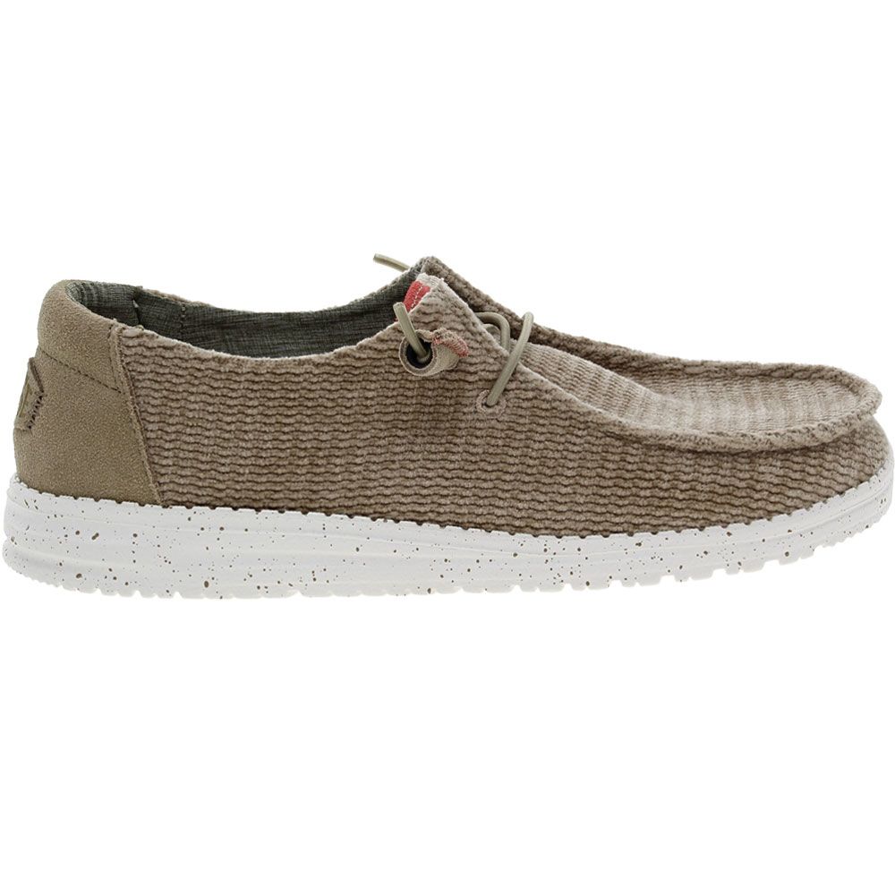Hey Dude Wendy Wave Corduroy Casual Shoes - Womens Olive Grey