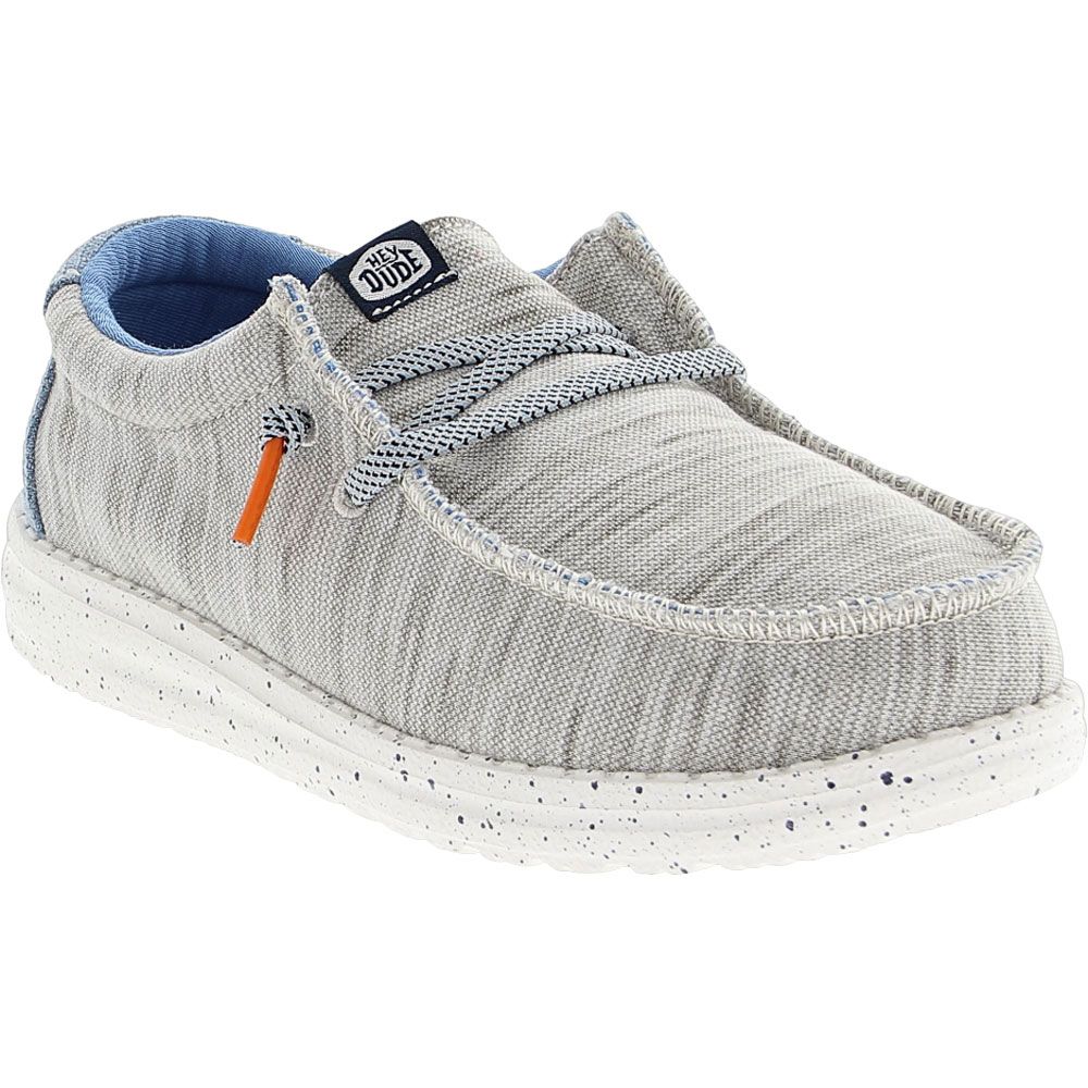  Hey Dude Wally Youth Sport Knit Black/White Size 1, Kids  Shoes, Kids Slip-on Loafers, Comfortable & Light-Weight