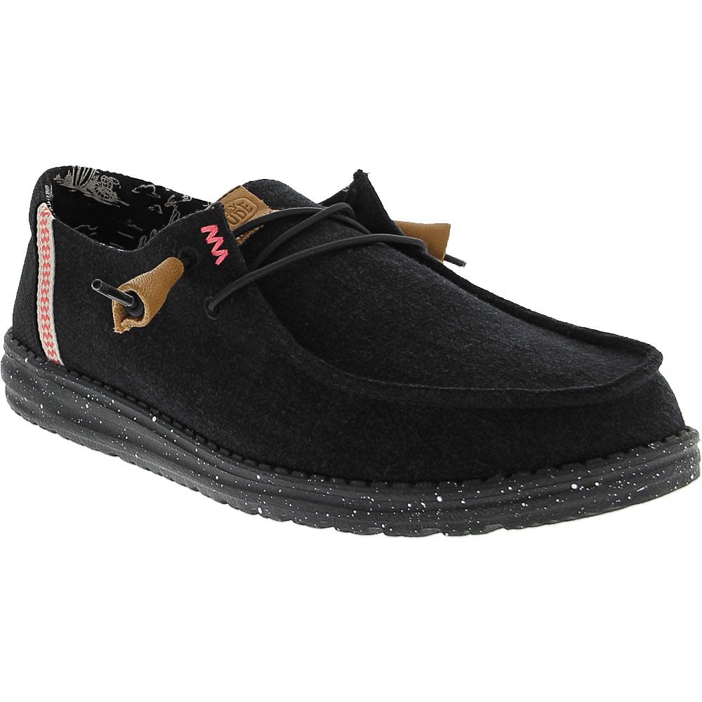 Hey Dude Wendy Washed Canvas Casual Shoes - Womens Black