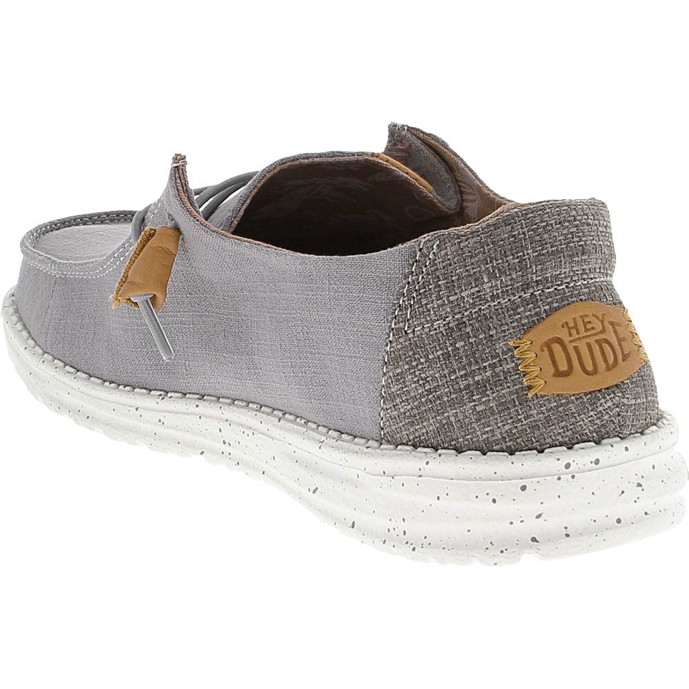 Hey Dude Wendy Washed Canvas Casual Shoes - Womens Grey Multi Back View