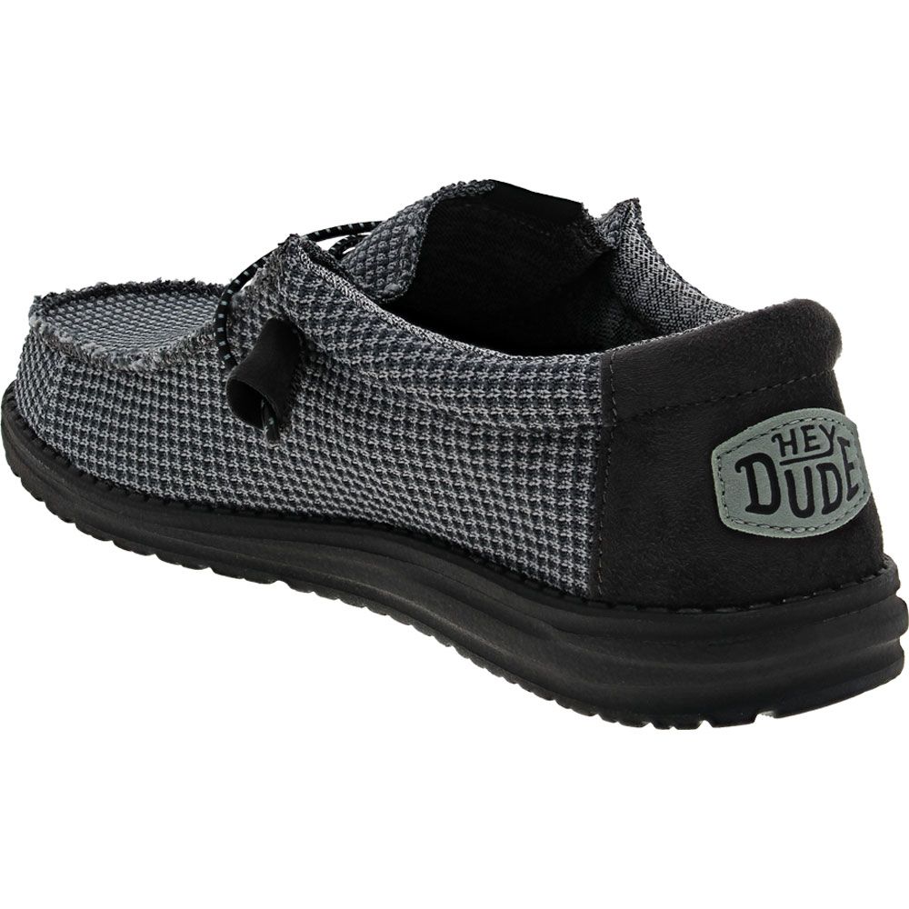 Hey Dude Wally Sport Mesh Casual Shoes - Mens Charcoal Back View