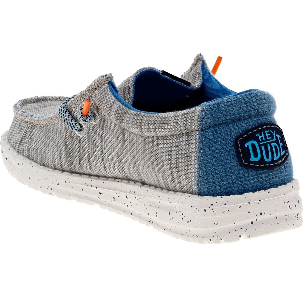 Hey Dude Wally T Jersey Athletic Shoes - Baby Toddler Light Grey Back View