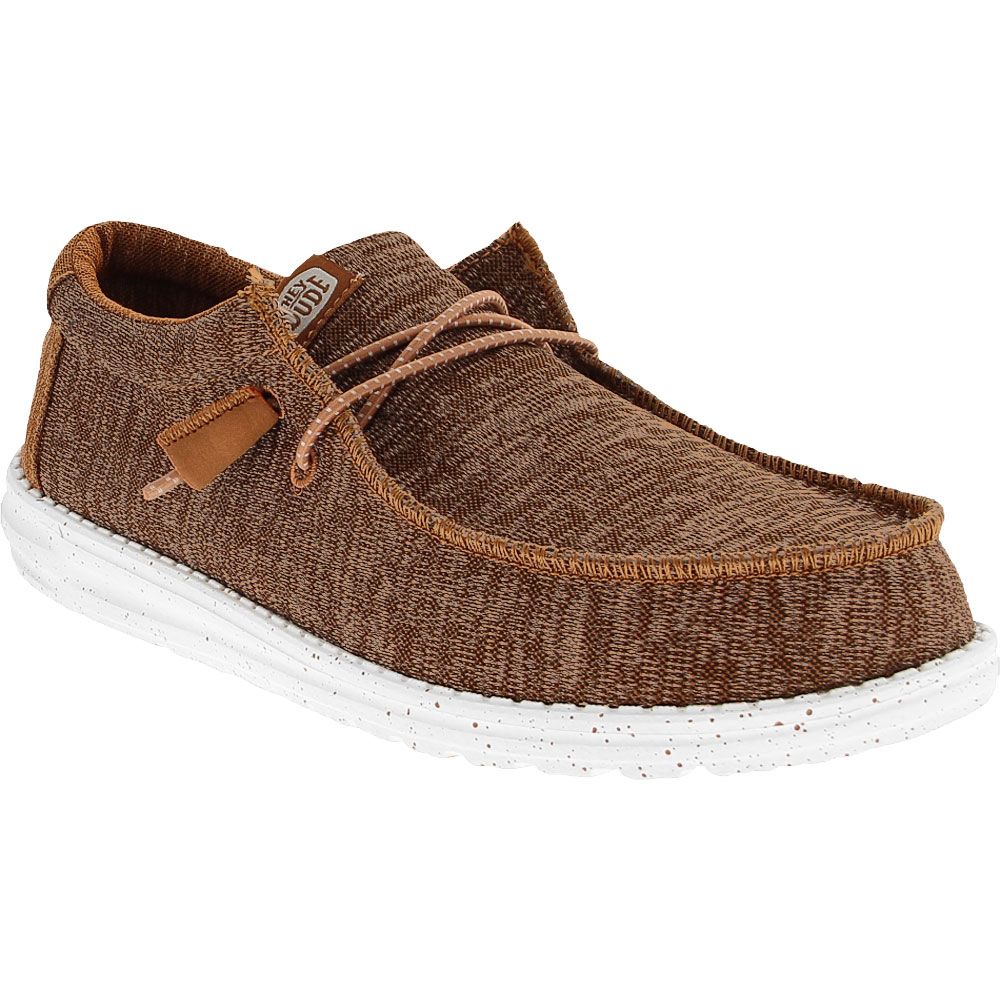 Hey Dude Wally Sport Knit Casual Shoes - Mens Brown