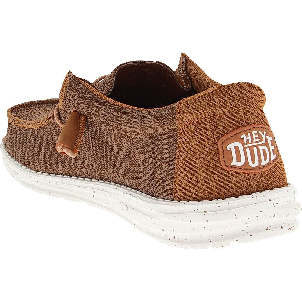 Hey Dude Wally Sport Knit Casual Shoes - Mens Brown Back View