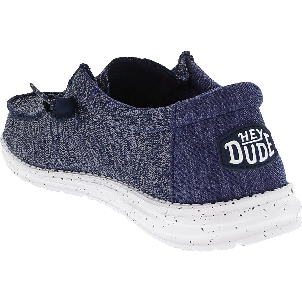 Hey Dude Wally Sport Knit Casual Shoes - Mens Blue Back View