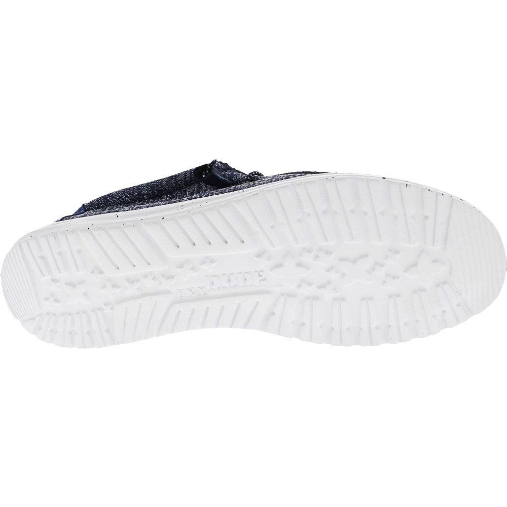 Hey Dude Wally Sport Knit Casual Shoes - Mens Blue Sole View