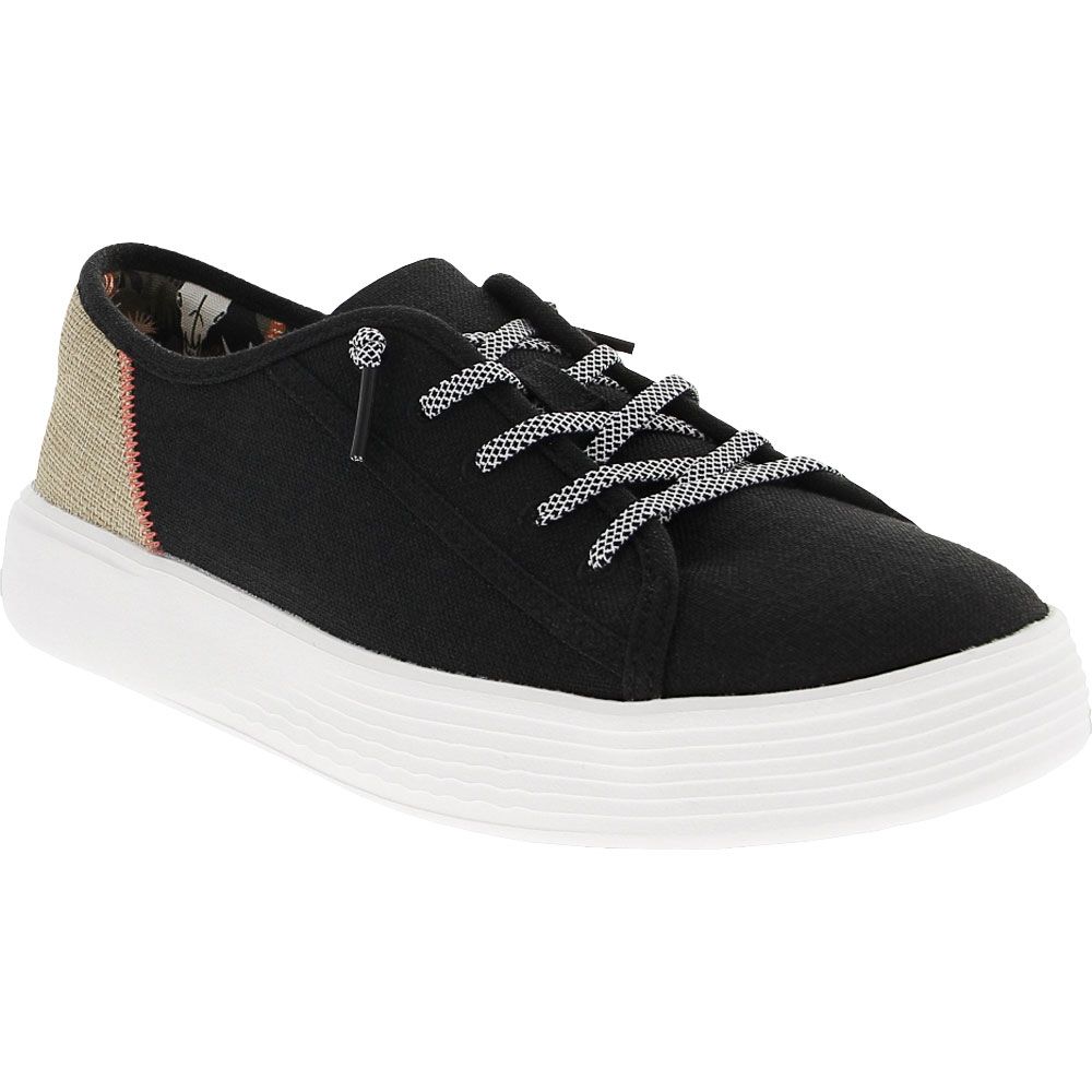 Hey Dude Cody Craft Linen Slip on Casual Shoes - Womens Black