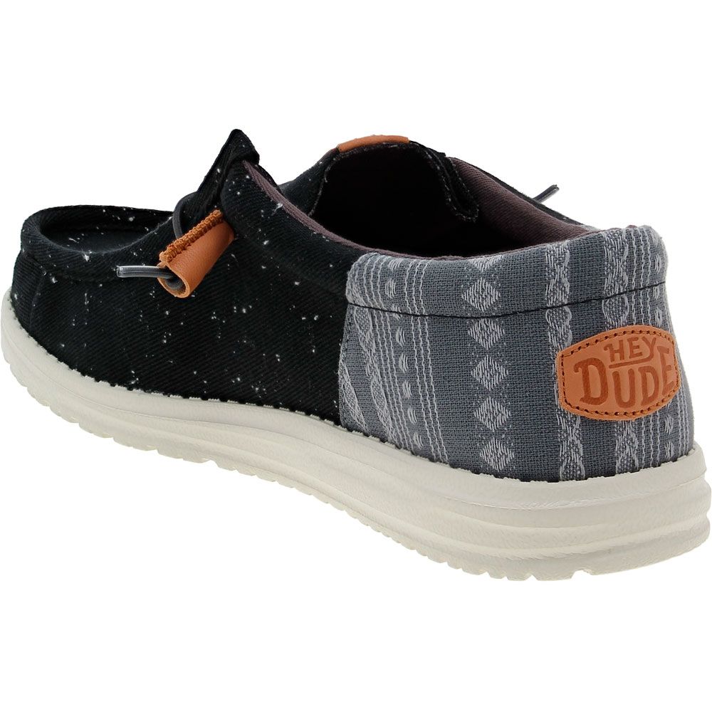Hey Dude Wally Funk Vintage Blanket Casual Shoes - Mens Black Back View